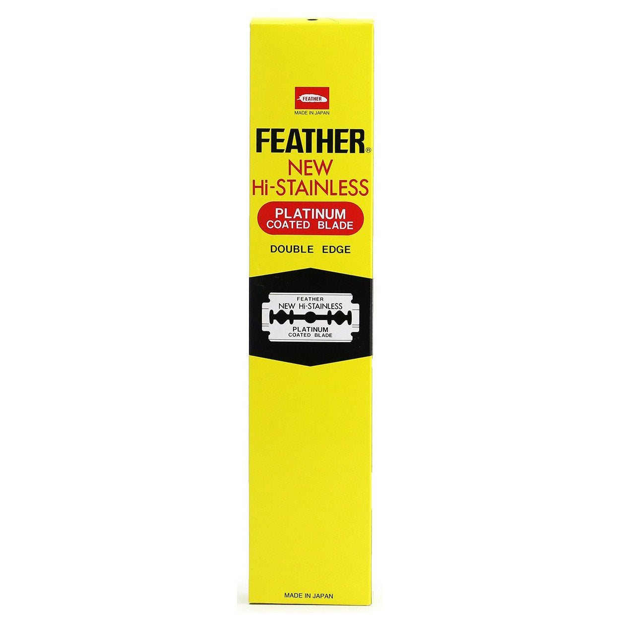 Feather Hi-Stainless Double Edge Platinum Coated Blades Safety Razor-10 Blades