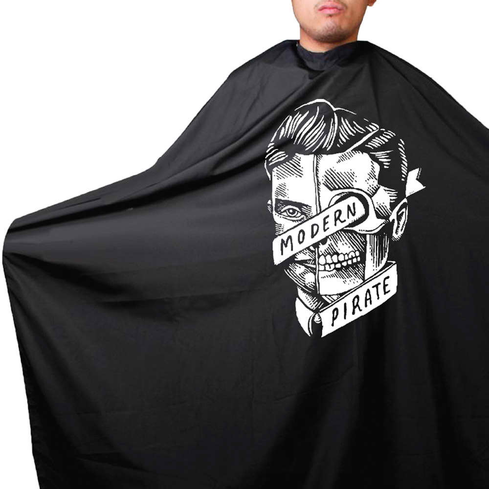Modern Pirate Premium Salon & Barber Waterproof Cape Black