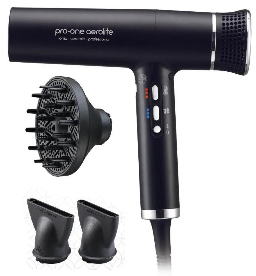 Pro-One Aerolite Professional Hairdryer - Black
